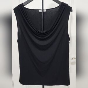 Calvin Klein Black Cowl Neck Blouse. Size L.